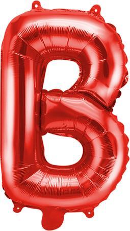 Actual product image Partydeco Foil Balloon Letter "B", 35cm, red (1 pkt / 1 pc.) (1x)