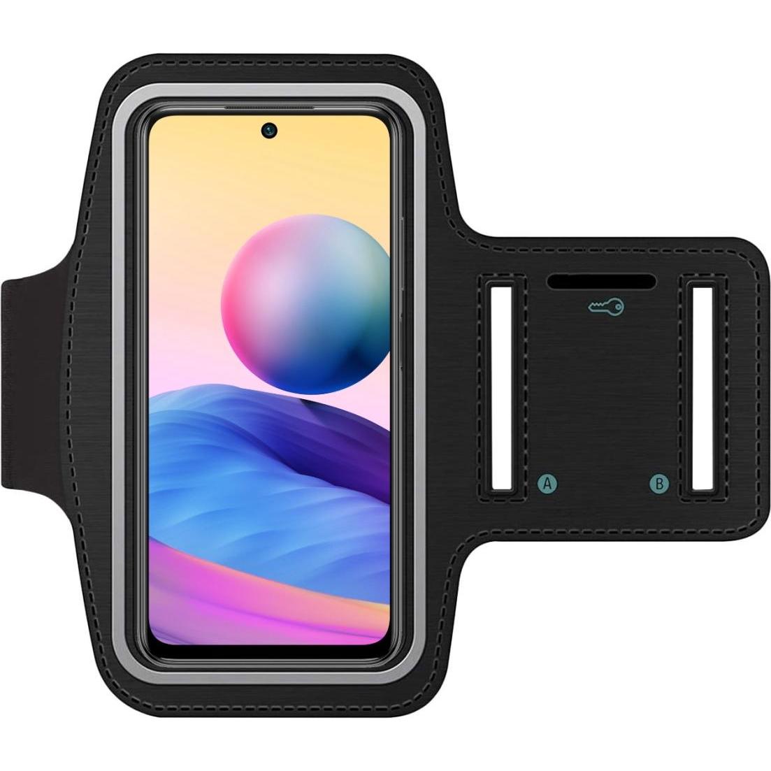 SmartFitness Xiaomi Redmi Note 10 5G Handy Sport Armband, Smartphone Sportarmband, Schwarz