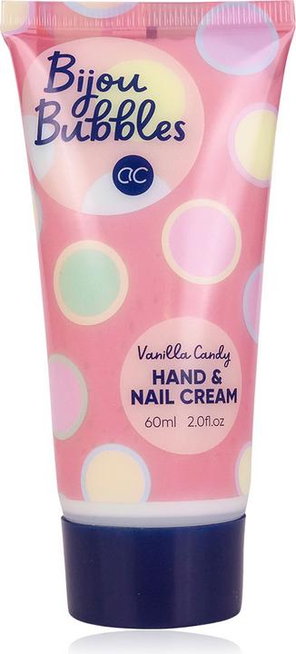 Actual product image Accentra Hand & Nail Cream BIJOU BUBBLES in tube, 60ml, fragrance: Vanilla Candy, colour: pink/light