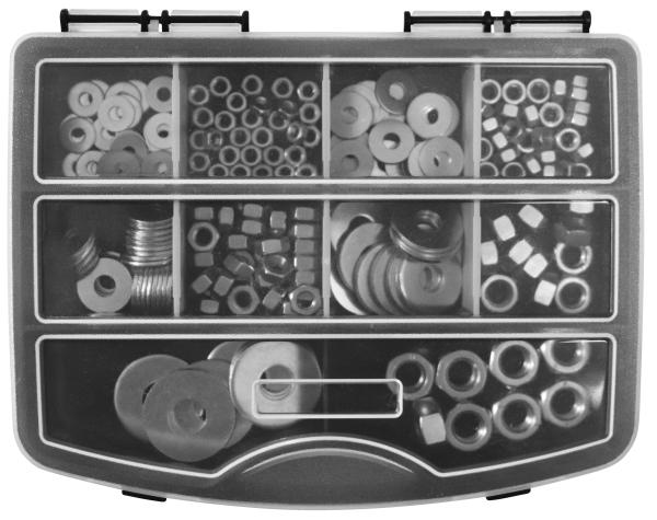 Actual product image Work>it Work&gtit® washers and nuts in assortment box with 216 parts (216 pcs.)
