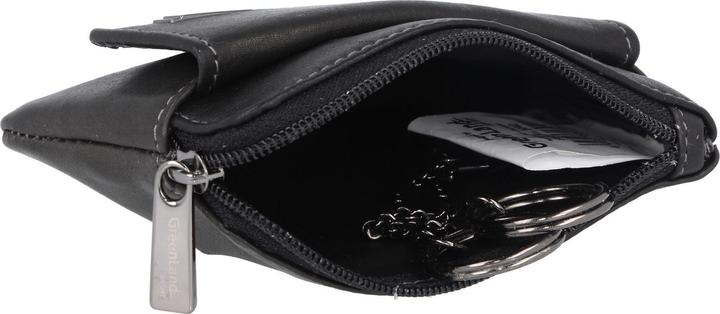 Immagine prodotto Greenland Nature Portachiavi in nappa nera RFID in pelle 11,5 cm