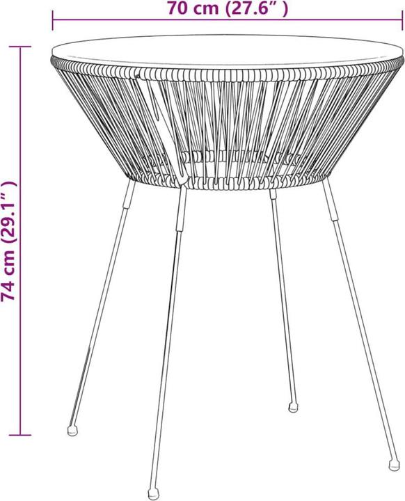 Produktbild vidaXL Townsend (70 cm)