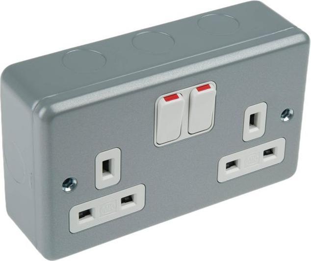 Image du produit MK Electric Prise double interrupteur blindée,13A