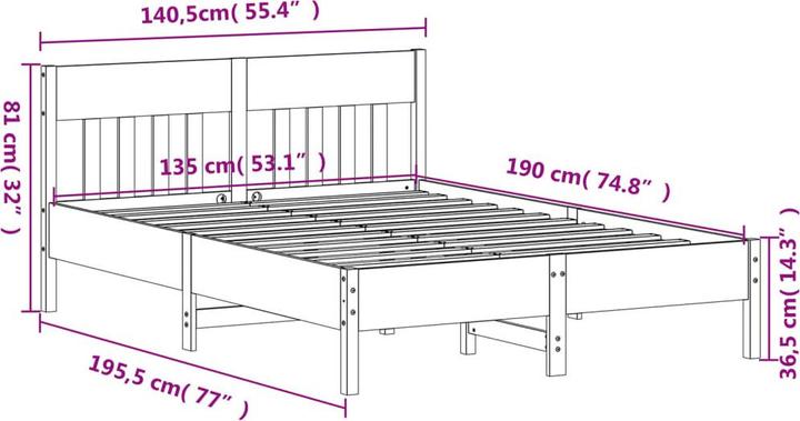 Image du produit vidaXL Bettgestell (180 x 200 cm)