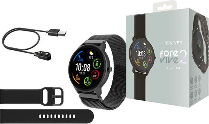Actual product image Forever Smartwatch ForeVive 2 Slim SB-325 black (44 mm)