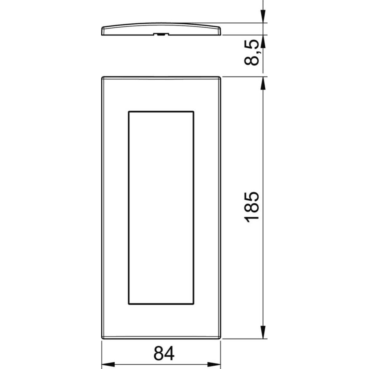Thumbnail - OBO Bettermann, Zubehör Schalterprogramm, AR45-F3 RW Abdeckrahmen Modul 45 3fach 84x185mm PC rws RAL9010 6119372