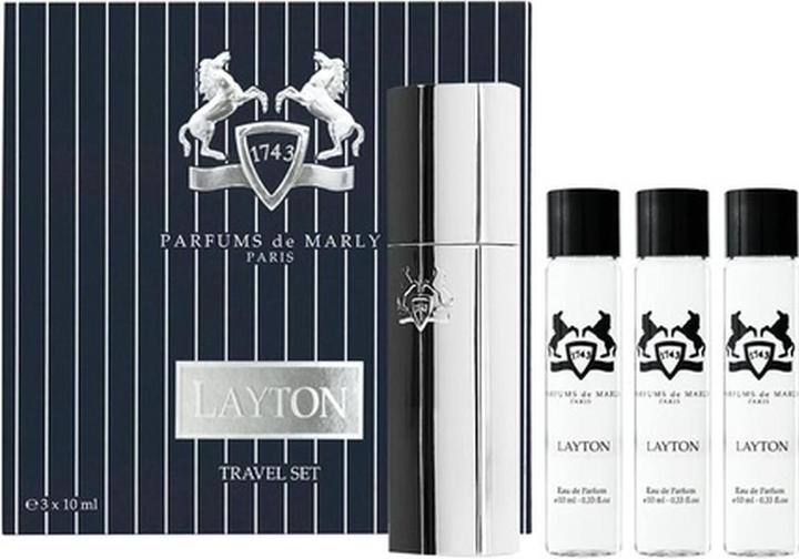 Actual product image Parfums de Marly Layton Royal Essence by Three Eau De Parfum Sprays Travel Set 3 x 10ml - Pack of 3 (Perfume set)