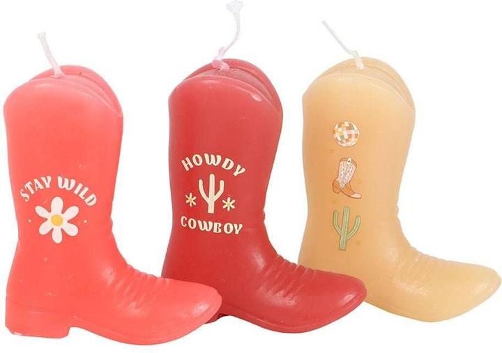 Produktbild Something Different Kerze Cowboystiefel 3erPack (3 Stk.)