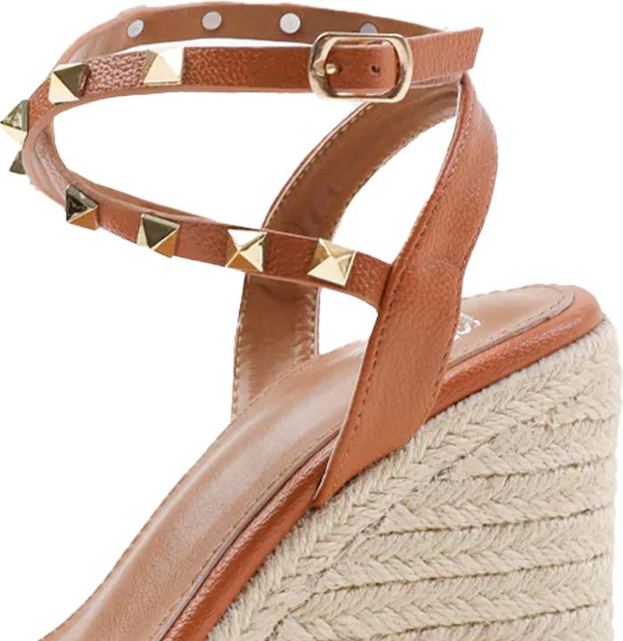 Actual product image Where's That From Womens/Ladies Texas Studded PU Crossover Strap Wedge (40)