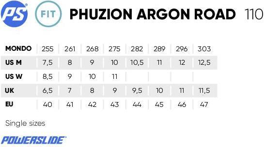 Actual product image Powerslide PHUZION SKATES Argon Road Black 110 43 (43)