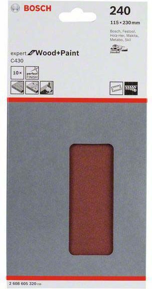 Actual product image Bosch Professional Zubehör Orbital sandpaper with Velcro (240)