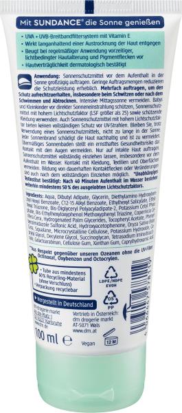 Produktbild dm Sundance Sonnencreme sensitiv (Sonnencreme, SPF 50, 100 ml)