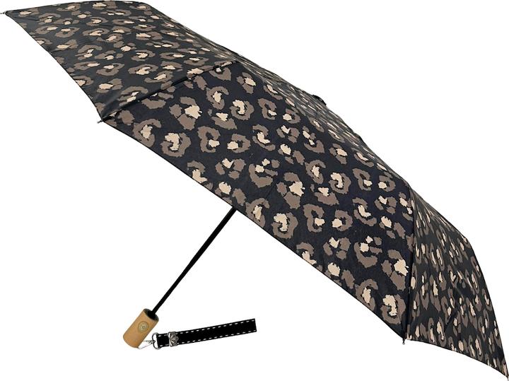 Smati LEOPARD NOIR Faltbarer Regenschirm, Automatik