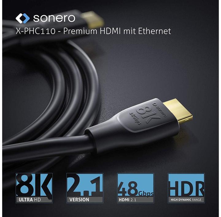 Immagine prodotto Sonero HDMI Typ A – HDMI Typ A (1 m, HDMI, 2.1)
