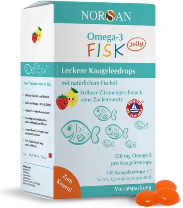 Produktbild Norsan Omega-3 Kids Jelly (120 Stk) (120 Stk., Tabletten, 261 g)
