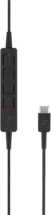 Immagine prodotto Sennheiser Cuffia SC 160 Series, binaurale, cuscinetti grandi, In-Line Call Control, nero (Cablato, USB-C)