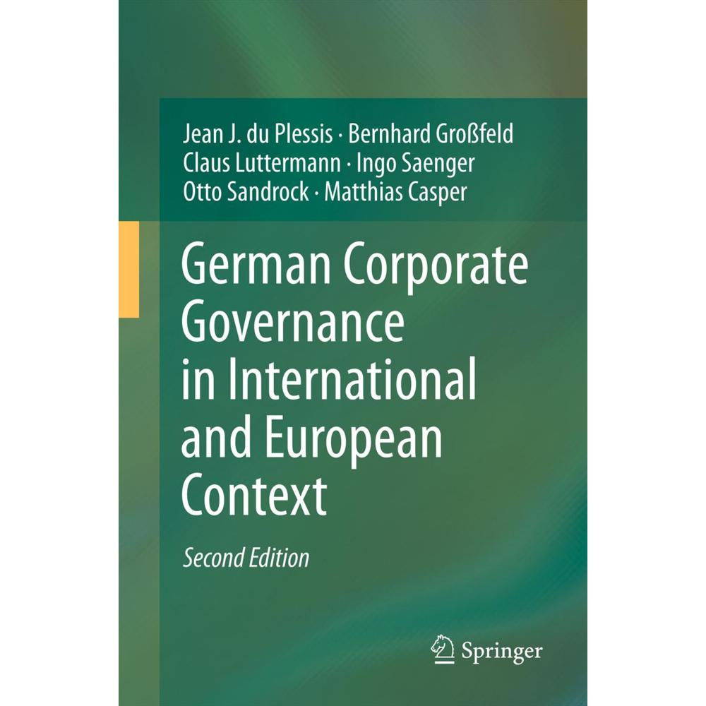 German Corporate Governance in International and European Context, Fachbücher von Matthias Casper, Claus Luttermann, Ber...