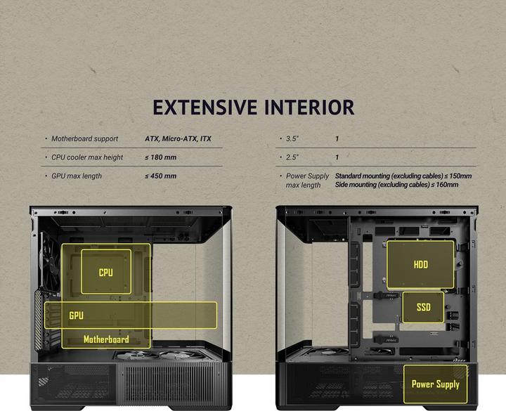 Actual product image Antec C6 Curve Air Mid-Tower ATX Case (ATX, ITX, mATX)