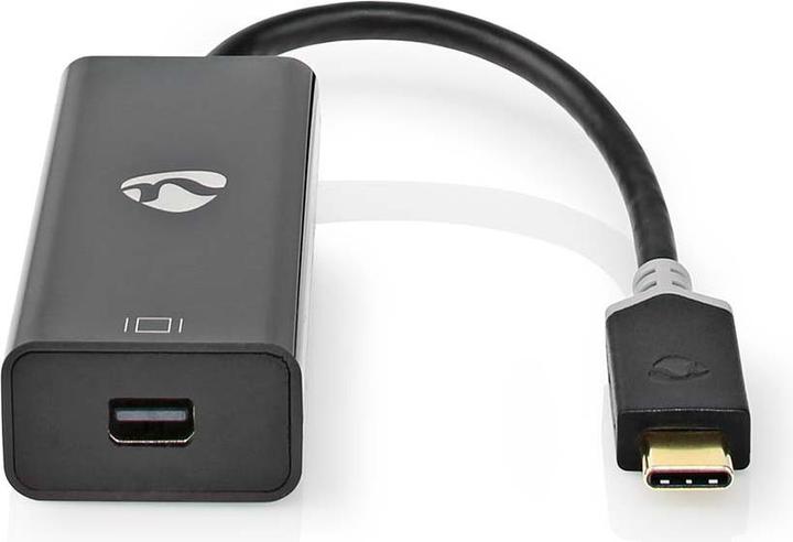Actual product image Nedis USB Adapter USB 3.2 Gen 1 USB-CT Male Mini DisplayPort Female 0.20 m Round Gold Plated PVC Ant (USB-C, 20 cm)