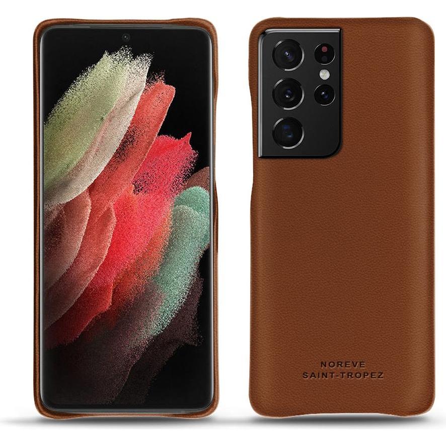 Noreve Lederschutzhülle (Samsung Galaxy S21 Ultra), Smartphone Hülle, Braun