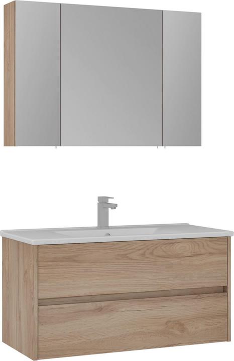 Produktbild Homitis Side 100 v3 Bathroom Cabinet With Sink & Mirror Set (2 Pieces)