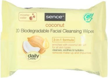Image du produit Sence Lingettes nettoyantes pour le visage noix de coco (Lingettes nettoyantes pour le visage)