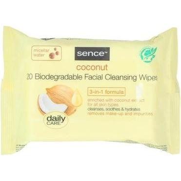 Sence , Pulizia Viso, Salviette Detergenti Per Il Viso Al Cocco (Salviette Detergenti Per Il Viso)
