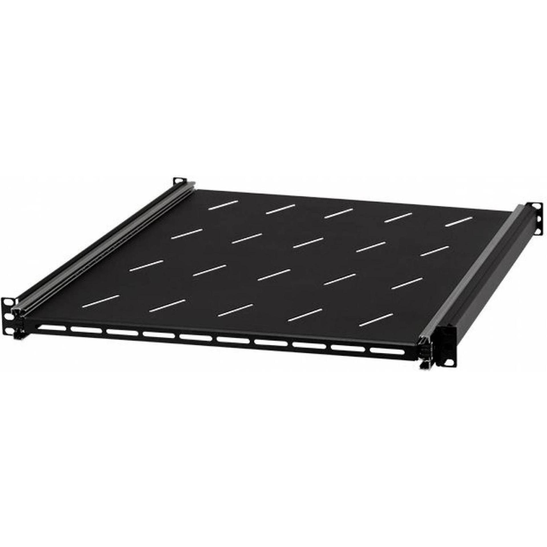 Stalflex Scaffale estraibile 19" 1U, 550 mm, nero RSR19-1U-550B, Accessori per armadio rack, Nero