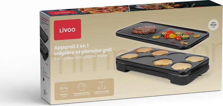 Produktbild Livoo 2-in-1-Gerät für Crêpe und Plancha-Grill