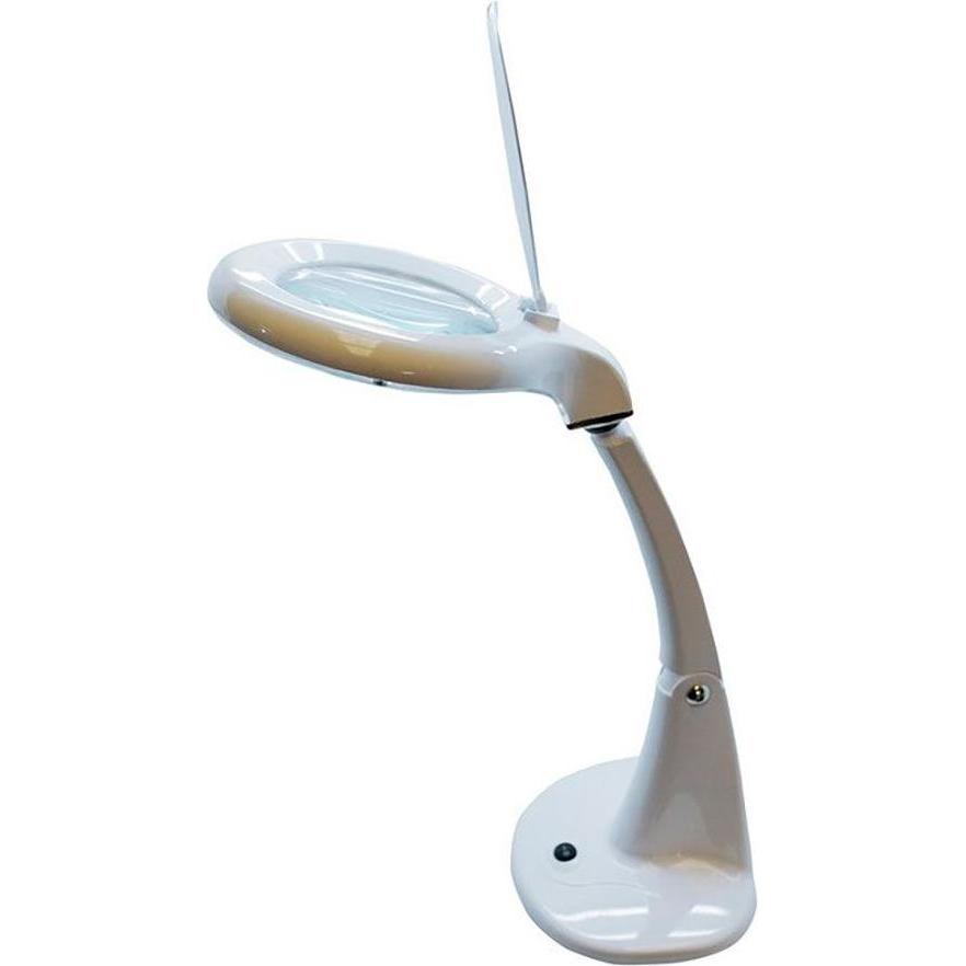 F-Bright, Lampada da tavolo, Led magnifying desk lamp 3x 12x, 4 w 300 lm 6500 k, white, 190 x 380 mm (300 lm)