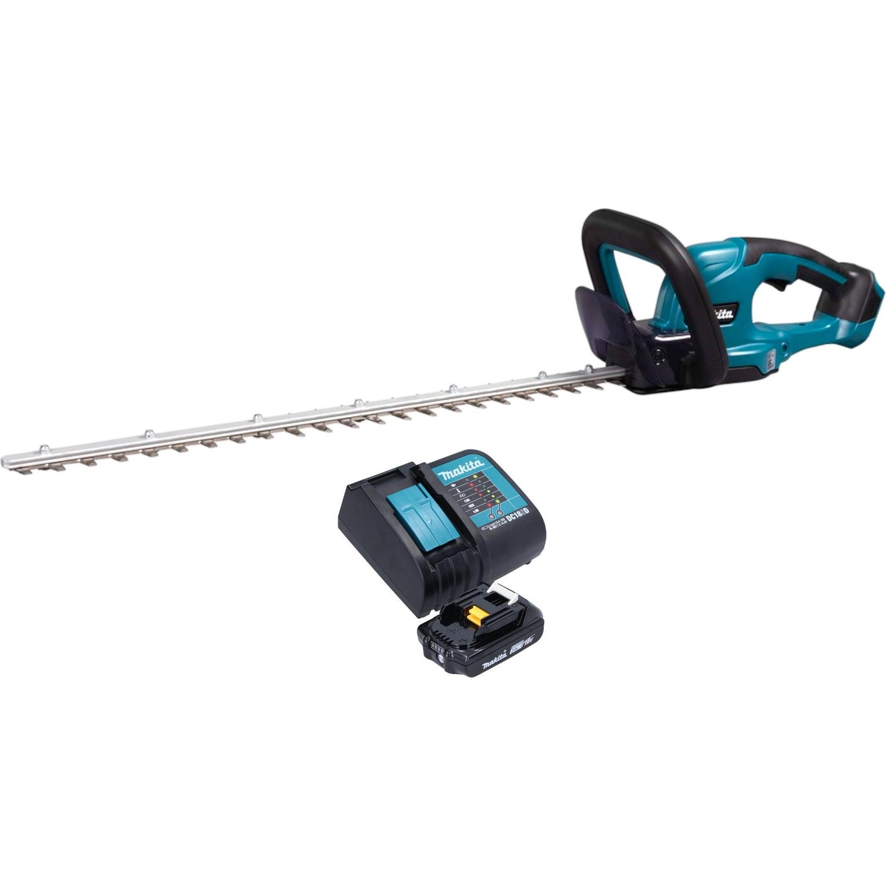 Makita, Heckenschere, DUH 607 SA Akku Heckenschere 18 V 60 cm + 1x Akku 2,0 Ah + Ladegerät (Akkuheckenschere)