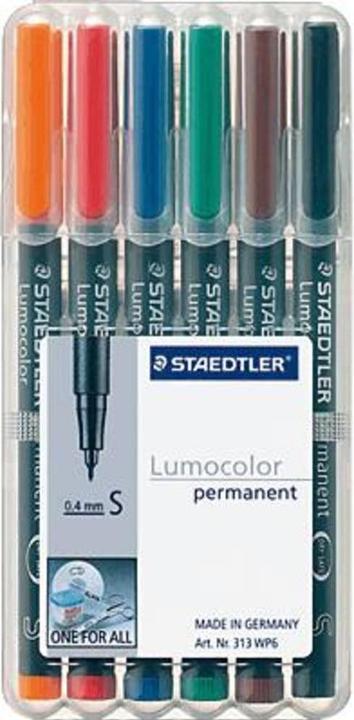 Produktbild Staedtler Lumocolor permanent (Mehrfarbig, 0.40 mm, 6 x)