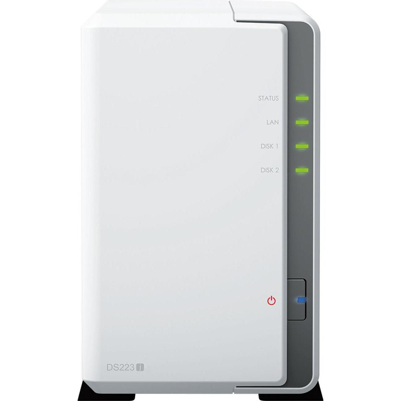 Synology DS223j RED 8TB (2x 4TB) (2 x 4 TB, WD Red Plus), NAS, Weiss