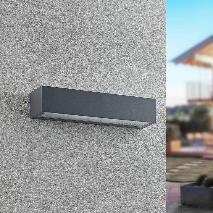 Produktbild Arcchio Miraz Aussenwandleuchte, E27, dunkelgrau (E27, IP54)