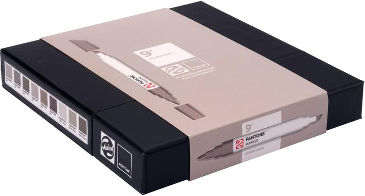 Image du produit Talens Set de 9 feutres Pantone gris chaud (Multicolore, Gris, 3 mm, 9 x)