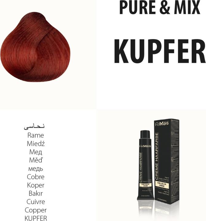 Immagine prodotto FemMas Rame) Colore per capelli Pure & Mix 100ml (Rame)