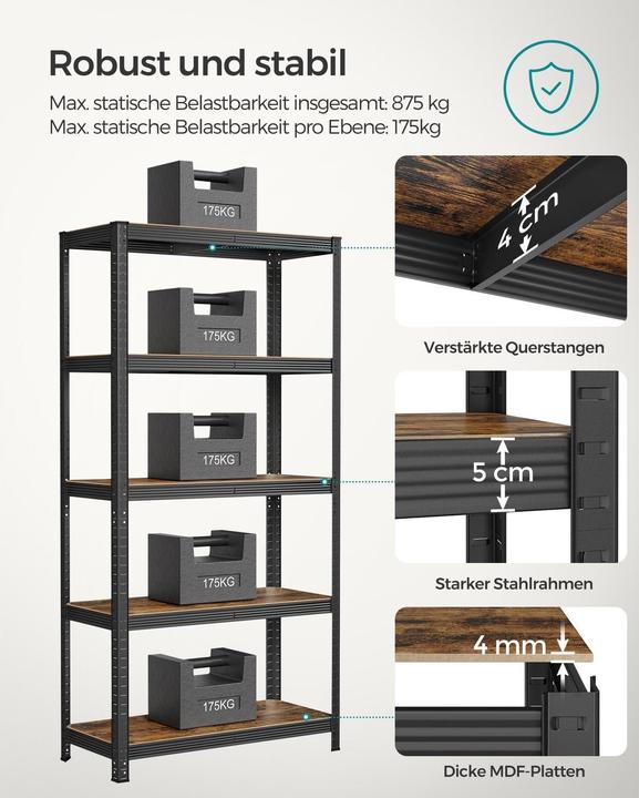 Produktbild Songmics Schwerlastregal GLR040B11