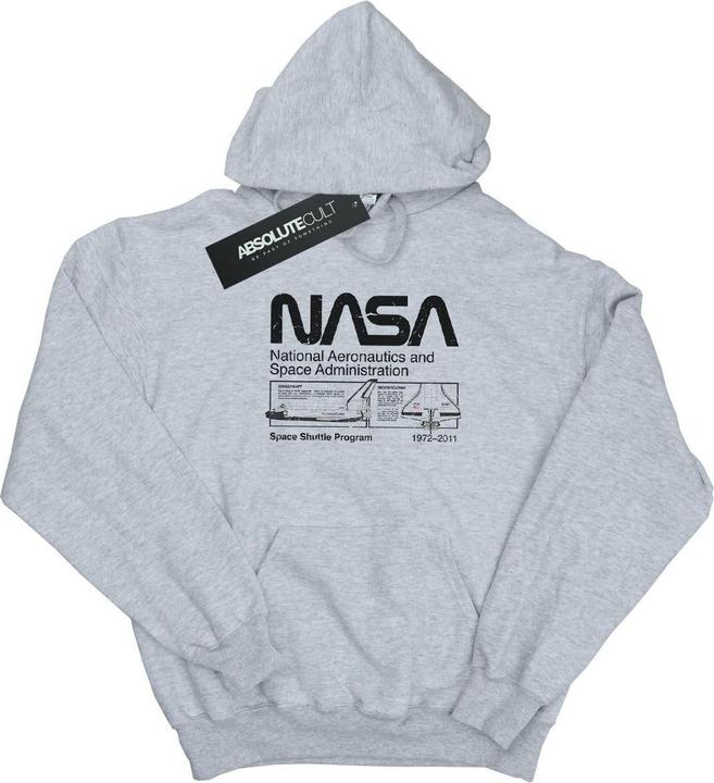 Immagine prodotto Nasa Classic Space Shuttle Felpa con Cappuccio Ragazze (128)