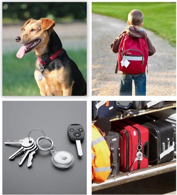 Actual product image MU Style AirTag Soft TPU Plastic Case with Keychain