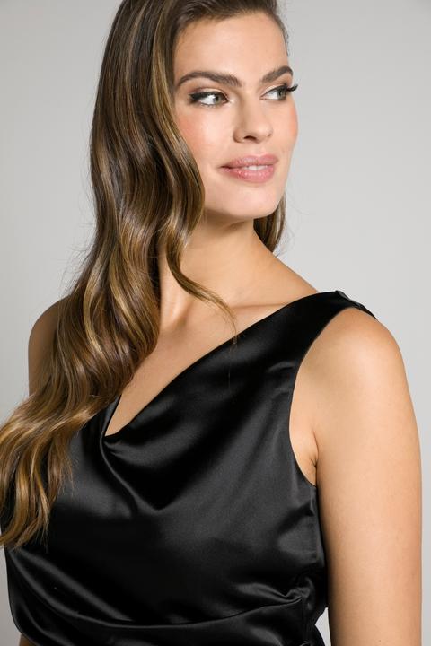 Image du produit Ulla Popken Robe de cocktail V, drapée, ligne A, sans manches (48)