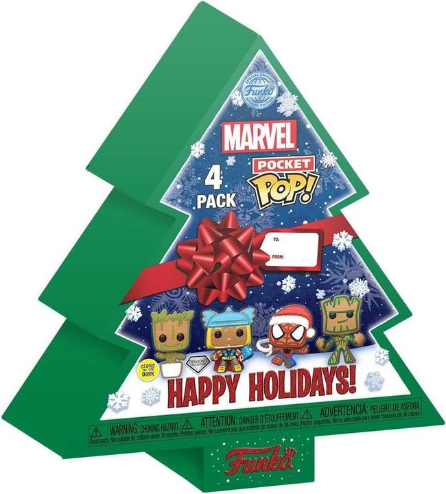 Produktbild Funko Pocket Pop! Marvel - Tree Holiday Box 4-Pack