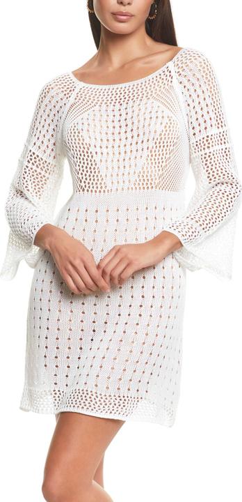 Produktbild Sellmark Damen Strandkleid mit 3/4-Ärmeln und Häkelmuster (M)