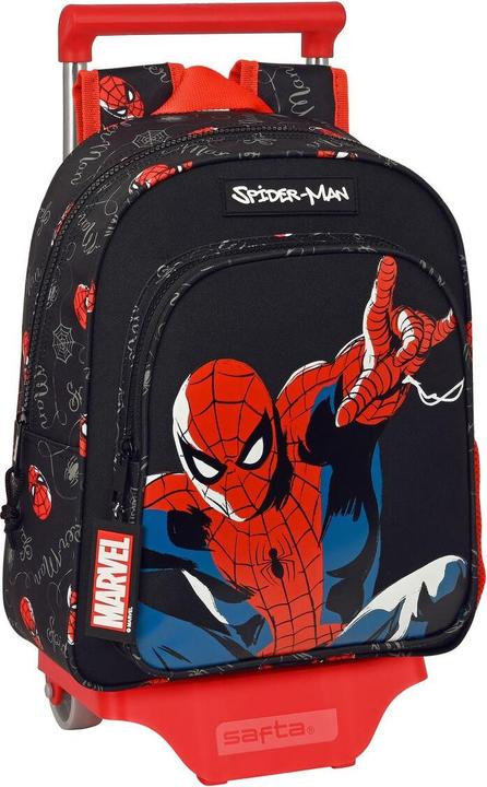 Spiderman School rucksack with wheels Spider-Man Hero Black 27 x 33 x 10 cm