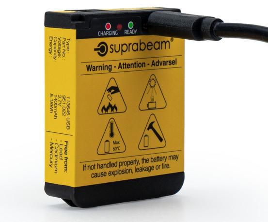 Produktbild Suprabeam 1'400mAh V3air rechargeable int.charging