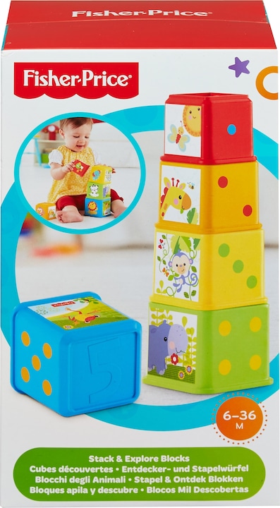 Image du produit Fisher-Price Cubes Découvertes - Jouet d'éveil - 6 mois et +