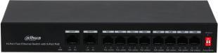 Actual product image Dahua PoE DH-PFS3010-8ET-65 network switch Fast Ethernet (10/100) Power over Ethernet (8 Ports)