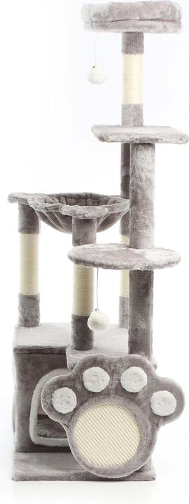 Produktbild Fudajo Kratzbaum Kratzbrett Grau 135cm Katzenkratzbaum Katzenbaum Kletterbaum (135 cm, Grau)