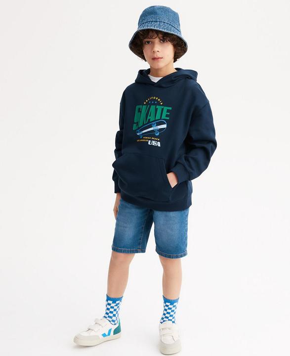 Immagine prodotto La Redoute Collections Kapuzensweatshirt mit Skater-Print (128)