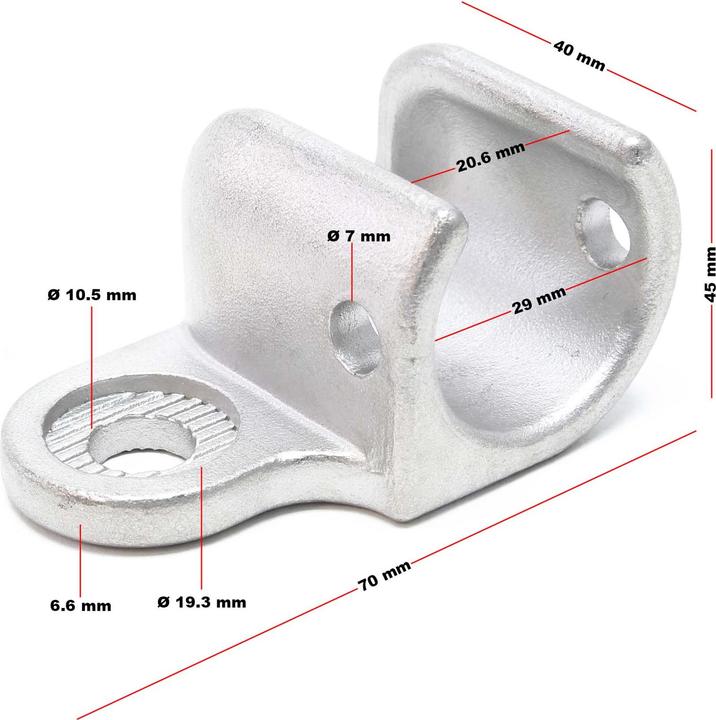 Produktbild Wiltec Achskupplung 70x40x45mm Fahrrad Anhängerkupplung Rad Anhänger Kupplung