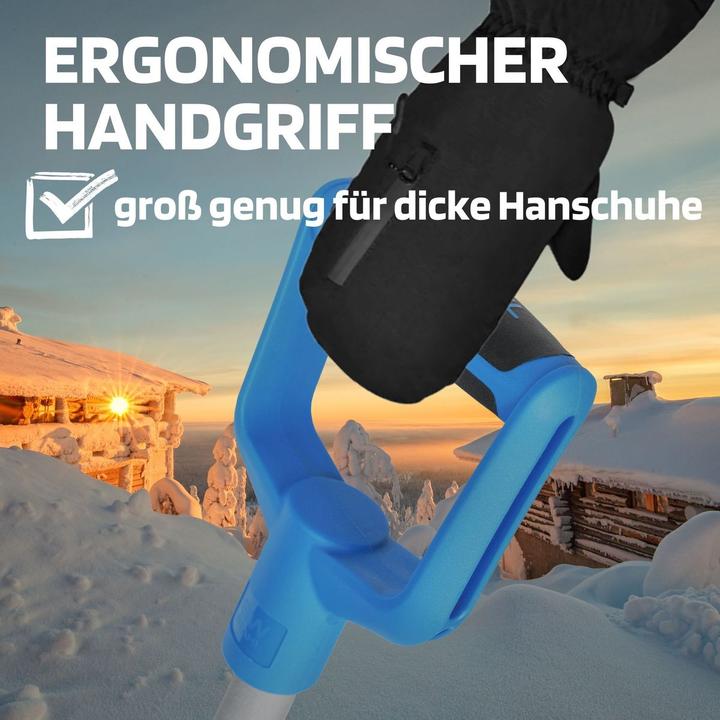 Immagine prodotto SW-Stahl 98100L Pala da neve pieghevole I salvaspazio I stabile I lunga 138 cm Pala da neve in alluminio